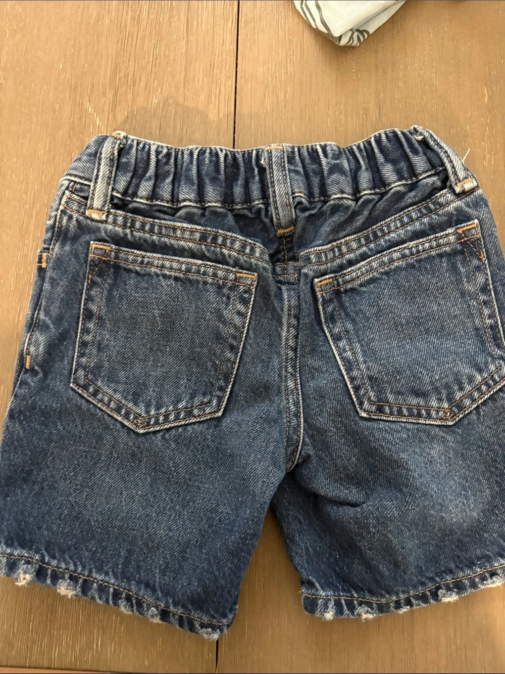GAP Boys Distressed Denim Shorts - Blue